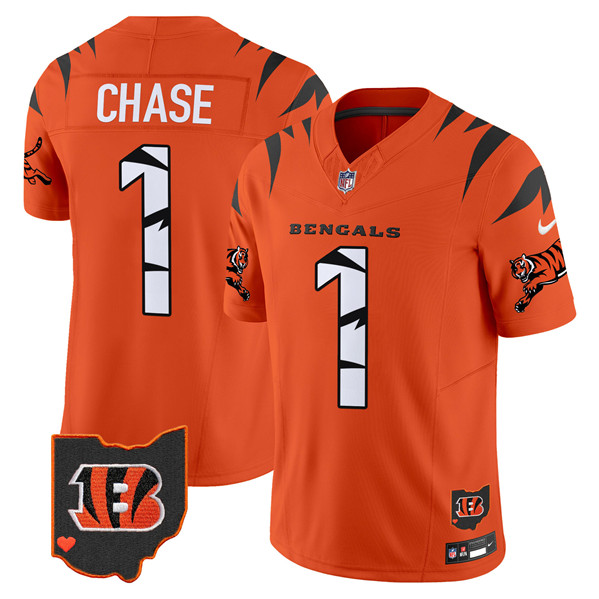 Men's Cincinnati Bengals #1 Ja'Marr Chase Orange F.U.S.E. Special Vapor Untouchable Limited Stitched Football Jersey Men's Cincinnati Bengals #1 Ja'Marr Chase Orange F.U.S.E. Special Vapor Untouchable Limited Stitched Football Jersey