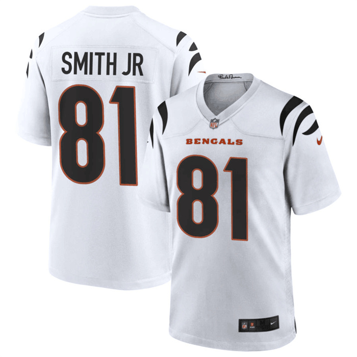 Men's Cincinnati Bengals #81 Irv Smith Jr. White Jersey (1)