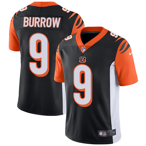 Nike Bengals #9 Joe Burrow Black Team Color Men's Stitched NFL Vapor Untouchable Limited Jersey Nike Bengals #9 Joe Burrow Black Team Color Men's Stitched NFL Vapor Untouchable Limited Jersey