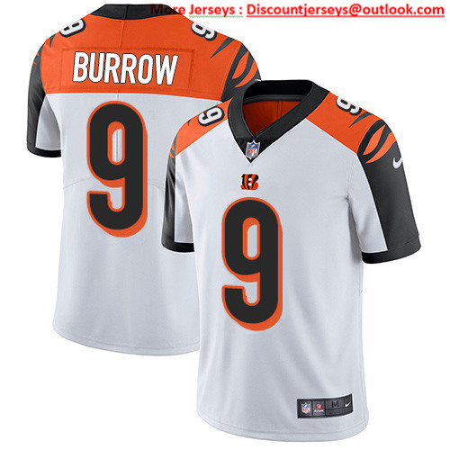 Nike Bengals #9 Joe Burrow White Men's Stitched NFL Vapor Untouchable Limited Jersey