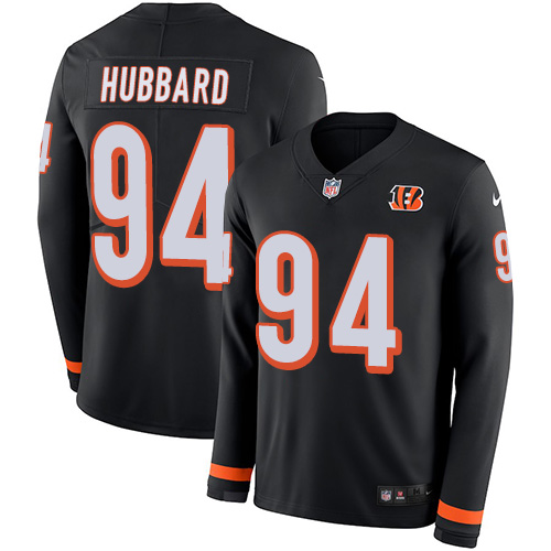 Nike Bengals #94 Sam Hubbard Black Team Color Men's Stitched NFL Limited Therma Long Sleeve Jersey Nike Bengals #94 Sam Hubbard Black Team Color Men's Stitched NFL Limited Therma Long Sleeve Jersey