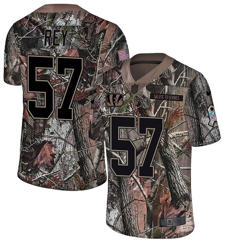 Nike Bengals #57 Vincent Rey Camo Men's Stitched NFL Limited Rush Realtree Jersey
