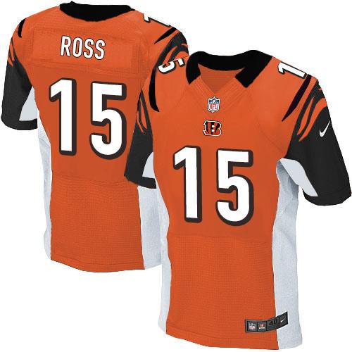 Nike Bengals #15 John Ross Orange Alternate Men's Stitched NFL Elite Jersey