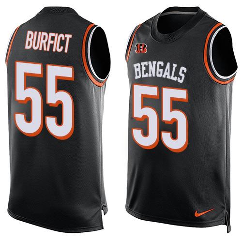 Nike Bengals #55 Vontaze Burfict Black Team Color Men's Stitched NFL Limited Tank Top Jersey Nike Bengals #55 Vontaze Burfict Black Team Color Men's Stitched NFL Limited Tank Top Jersey