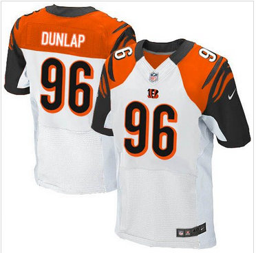 Nike Cincinnati Bengals #96 Carlos Dunlap White Men's Stitched NFL Elite Jersey