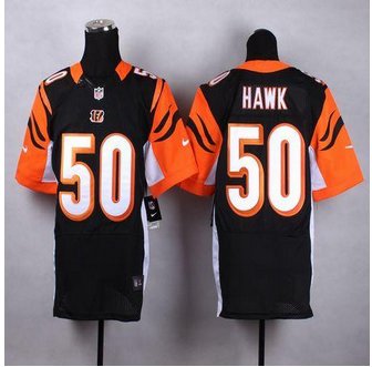 New Cincinnati Bengals #50 A.J. Hawk Black Team Color Men's Stitched NFL Elite Jersey