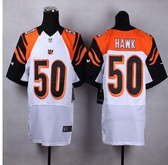 New Cincinnati Bengals #50 A.J. Hawk White Men's Stitched NFL Elite Jersey