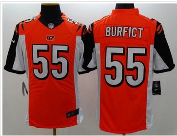 NEW Cincinnati Bengals #55 Vontaze Burfict Orange Alternate NFL Limited Jersey