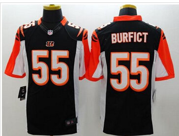 New Cincinnati Bengals #55 Vontaze Burfict Black Team Color NFL Limited Jersey New Cincinnati Bengals #55 Vontaze Burfict Black Team Color NFL Limited Jersey