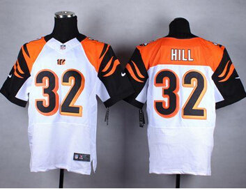 New Cincinnati Bengals #32 Jeremy Hill White NFL Elite Jersey New Cincinnati Bengals #32 Jeremy Hill White NFL Elite Jersey