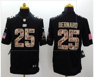 NEW Cincinnati Bengals #25 Giovani Bernard Black NFL Limited Salute to Service Jersey