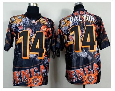 NEW Cincinnati Bengals #14 Andy Dalton Team Color NFL Fanatical Version Jersey