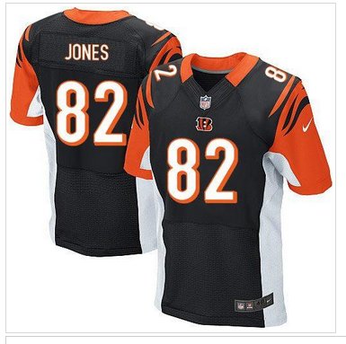 NEW Cincinnati Bengals #82 Marvin Jones Black Team Color NFL Elite Jersey