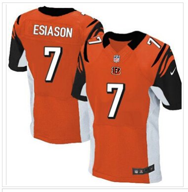 New Cincinnati Bengals #7 Boomer Esiason Orange Alternate NFL Elite Jersey