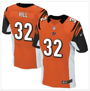 NEW NFL Cincinnati Bengals 32 Jeremy Hill orange Jerseys(Elite)