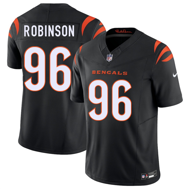 Men's Cincinnati Bengals #96 Landon Robinson Black 2026 Draft F.U.S.E. Vapor Untouchable Limited Stitched Football Jersey