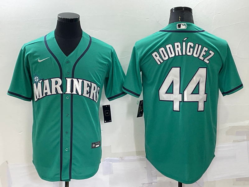 Men's Seattle Mariners #44 Julio Rodriguez Ray Green Stitched MLB Cool Base Nike Jersey Men's Seattle Mariners #44 Julio Rodriguez Ray Green Stitched MLB Cool Base Nike Jersey