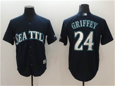 Mariners #24 Ken Griffey Jr. Navy Cool Base Jersey