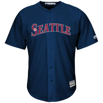 Seattle Mariners Majestic Fashion Stars & Stripes Cool Base Jersey - Navy