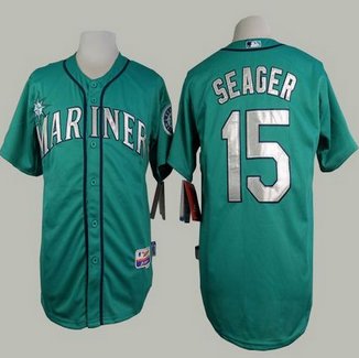 Seattle Mariners #15 Kyle Seager Green Alternate Cool Base Stitched Baseball Jersey Seattle Mariners #15 Kyle Seager Green Alternate Cool Base Stitched Baseball Jersey