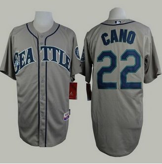 Seattle Mariners #22 Robinson Cano Grey Cool Base Stitched Baseball Jersey