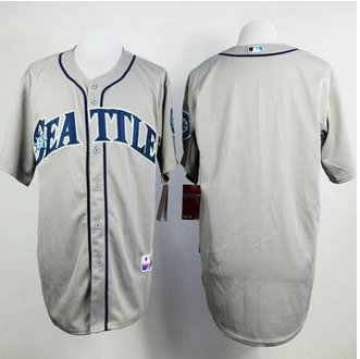 Seattle Mariners Blank Grey Cool Base Stitched Baseball Jersey