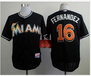 Seattle Mariners #16 Jose Fernandez Black Alternate 2 Stitched Baseball Jersey