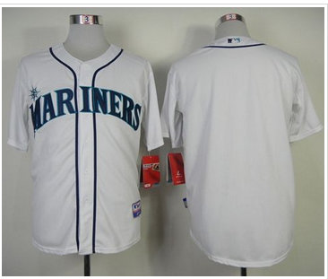 Seattle Mariners Blank White Cool Base Stitched Baseball Jersey