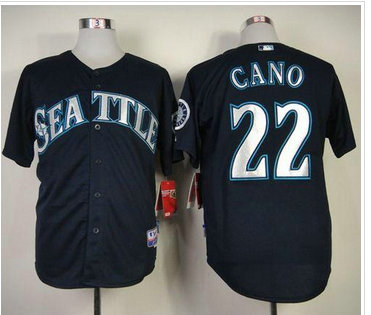 Seattle Mariners #22 Robinson Cano Navy Blue Cool Base Baseball Jersey