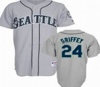 Seattle Mariners 24 Ken Griffey Jr jerseys gray