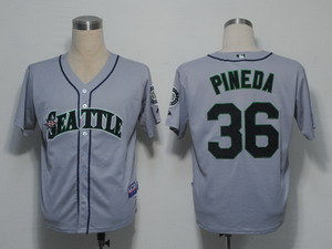 Seattle Mariners 36 Pineda Grey Cool Base