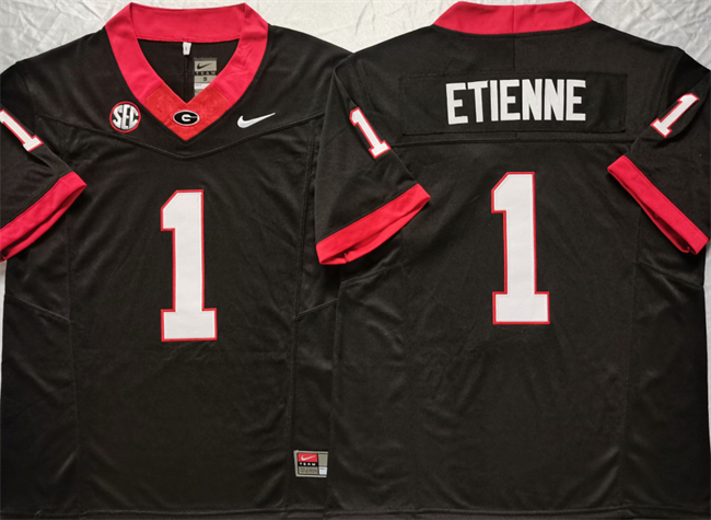 Georgia Bulldogs #1 Trevor Etienne Black F.U.S.E Stitched Jersey Georgia Bulldogs #1 Trevor Etienne Black F.U.S.E Stitched Jersey