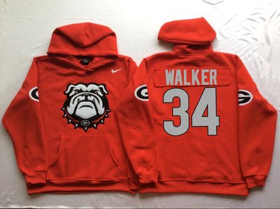 Georgia Bulldogs 34 Herschel Walker Red Men's Pullover Hoodie Georgia Bulldogs 34 Herschel Walker Red Men's Pullover Hoodie