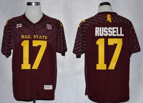 Bulldogs #17 Tyler Russell Maroon SEC Patch Stitched NCAA Jersey Bulldogs #17 Tyler Russell Maroon SEC Patch Stitched NCAA Jersey