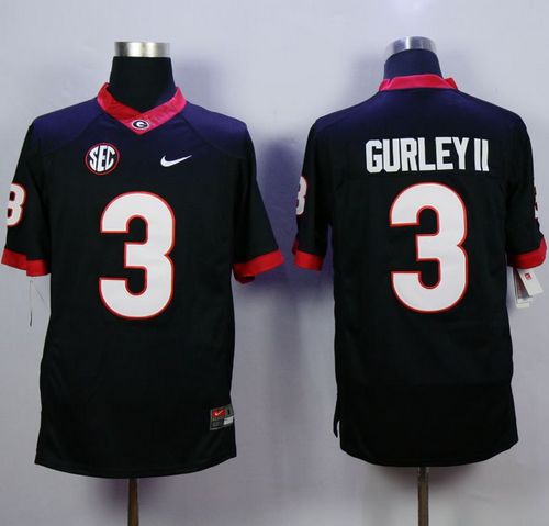 Bulldogs #3 Todd Gurley II Black Limited SEC Patch Stitched NCAA Jersey Bulldogs #3 Todd Gurley II Black Limited SEC Patch Stitched NCAA Jersey