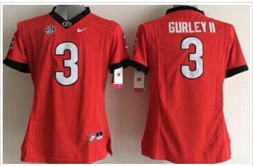 Women's Bulldogs #3 Todd Gurley II Red Stitched NCAA Jersey Women's Bulldogs #3 Todd Gurley II Red Stitched NCAA Jersey