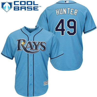 Rays #49 Tommy Hunter Light Blue Cool Base Stitched Youth MLB Jersey Rays #49 Tommy Hunter Light Blue Cool Base Stitched Youth MLB Jersey