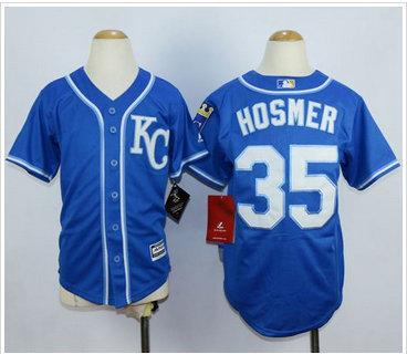 Youth Royals #35 Eric Hosmer Blue Alternate 2 Cool Base Stitched MLB Jersey