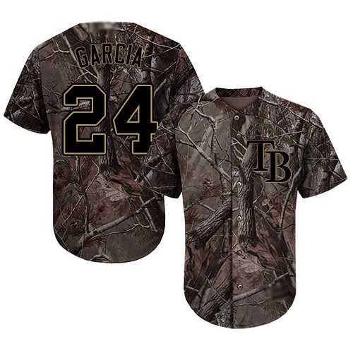 Rays #24 Avisail Garcia Camo Realtree Collection Cool Base Stitched Baseball Jersey