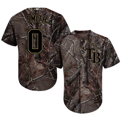 Rays #0 Mallex Smith Camo Realtree Collection Cool Base Stitched Baseball Jersey