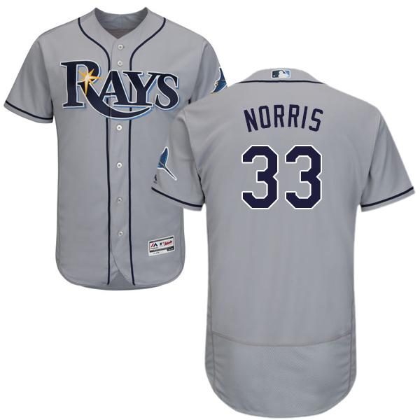 Rays #33 Derek Norris Grey Flexbase Authentic Collection Stitched MLB Jersey