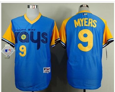 Tampa Bay Rays #9 Wil Myers Light Blue 1988 Turn Back The Clcok Stitched Baseball Jersey