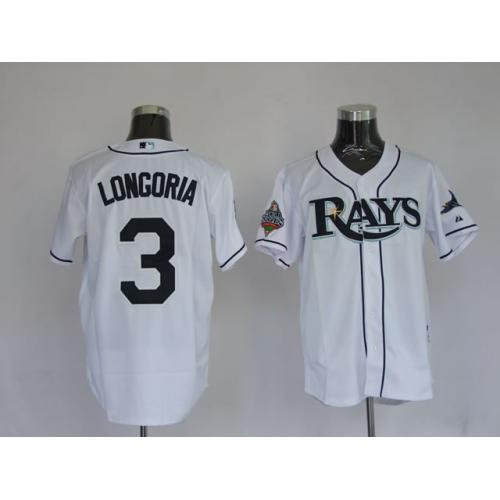 Jerseys Tampa Bay Rays 3 Longoria White