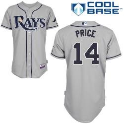 MLB Tama Bay Rays 14# Price grey cool Base Jerseys