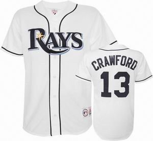 Tampa Bay Rays 13 Crawforo White Base