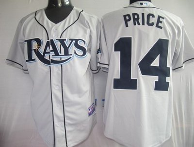 Tampa Bay Rays 14 Price Grey Jerseys