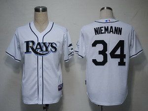 Tampa Bay Rays 34 Niemann White Cool Base