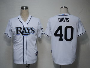 Tampa Bay Rays 40 Davis White Cool Base