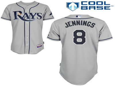 Tampa Bay Rays 8 Desmond Jennings GREY cool base jerseys