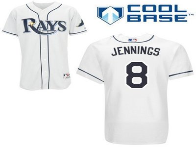 Tampa Bay Rays 8 Desmond Jennings WHITE cool base jerseys Tampa Bay Rays 8 Desmond Jennings WHITE cool base jerseys